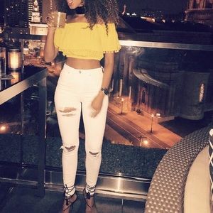 Off-the-shoulder Crop Top